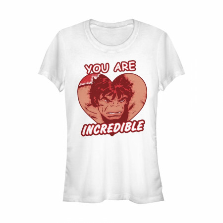 Hulk You Are Incredible Heart Women's White T-Shirt