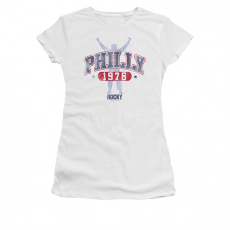 Rocky Philly 1976 White Juniors T-Shirt