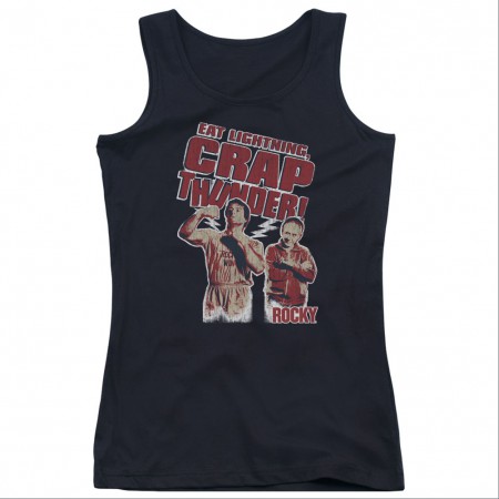 Rocky Eat Lightning Black Juniors Tank Top