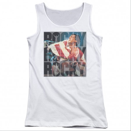 Rocky Chant White Juniors Tank Top