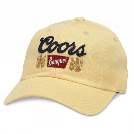 Coors Banquet Beer Faded Vintage Yellow Hat
