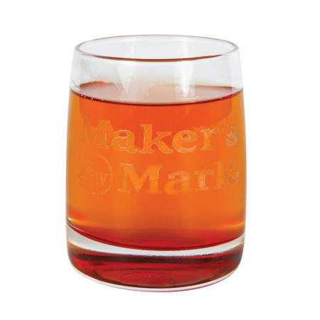 Maker's Mark Whiskey Red Vibe Rocks 12oz Glass