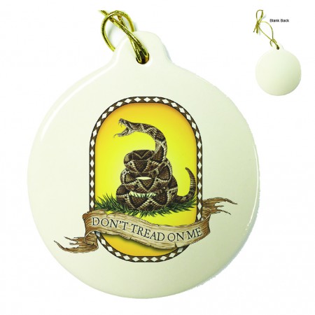 Don't Tread On Me Porcelain Ornament