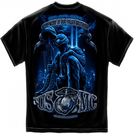 US Marine Corps Fallen Brothers Men's Black T-Shirt