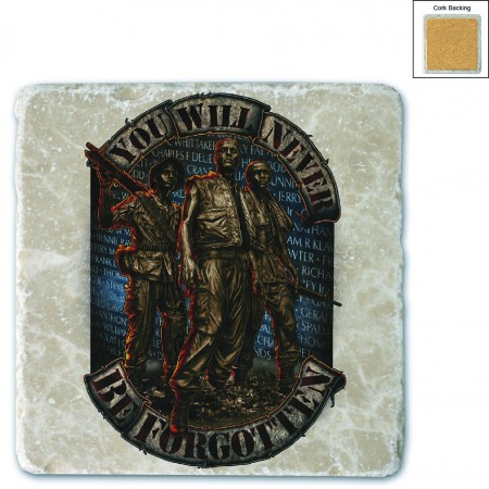Vietnam Soldier Never Forget Stone Coaster
