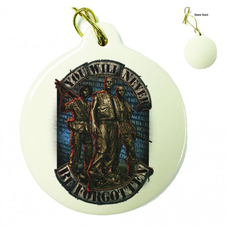 Vietnam Soldier Never Forget Porcelain Ornament
