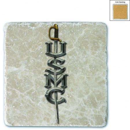US Marines USMC Sword Stone Coaster