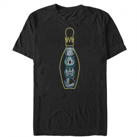 Big Lebowski Men's Black Bowling Pin T-Shirt