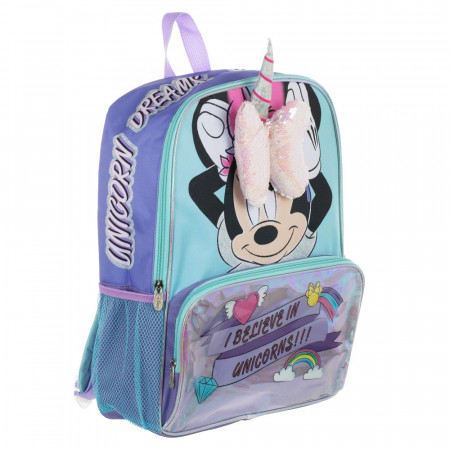 Minnie Mouse 3D Bow And Unicorn Horn Backpack