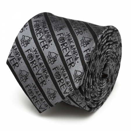 Black Panther Wakanda Forever Grey Tie