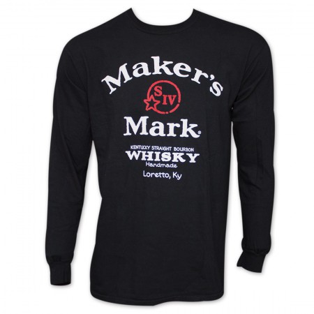 Maker's Mark Arch Logo Black Long Sleeve T-Shirt