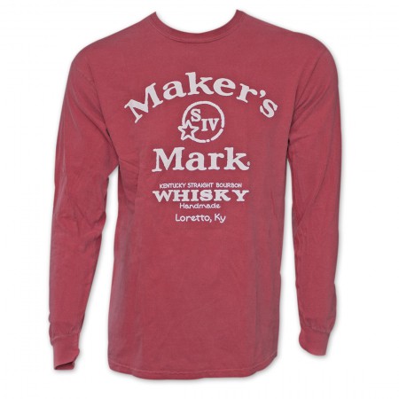 Maker's Mark Arched Logo Red Long Sleeve T-Shirt