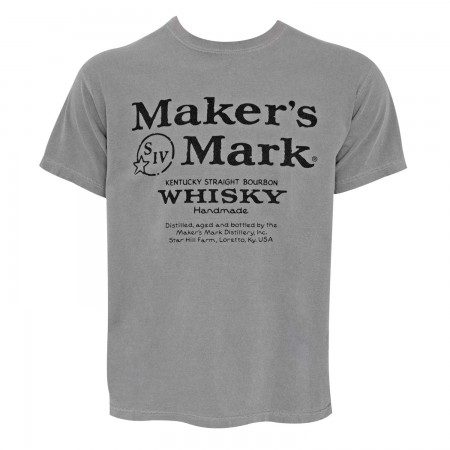 Maker's Mark Logo Grey Tee Shirt