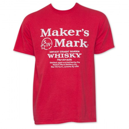 Maker's Mark Red Whiskey Logo T-Shirt