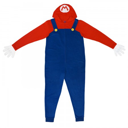 Nintendo Mario Pajama Union Suit Men's Costume