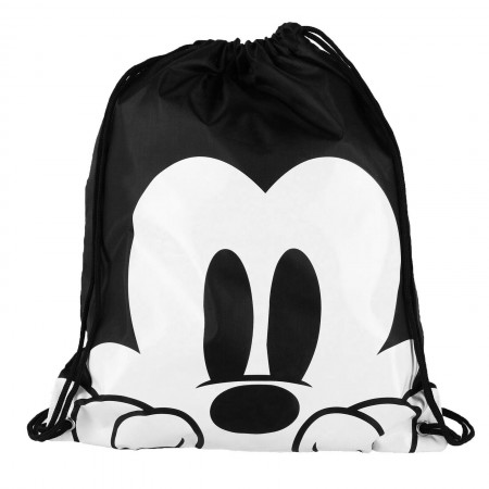 Mickey Mouse Face Drawstring Bag