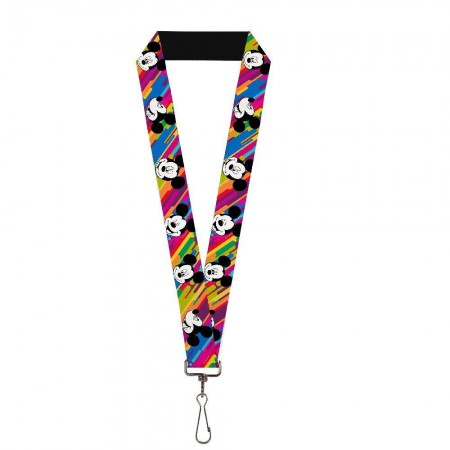 Mickey Mouse Bright Rainbow Lanyard
