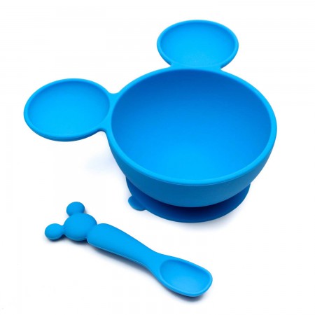 Mickey Mouse Blue Suction Feeding Set