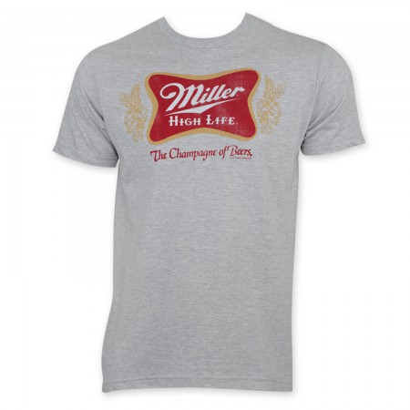 Miller High Life Men's Gray Classic Logo T-Shirt