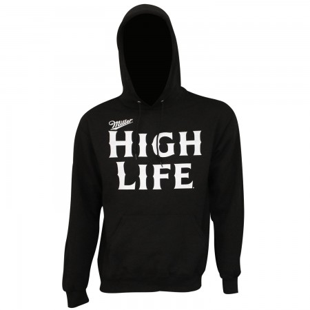 Miller High Life White Font Black Hoodie