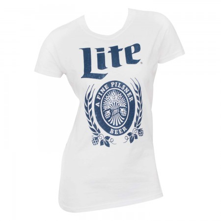 Miller Lite Women's White Tee Shirt
