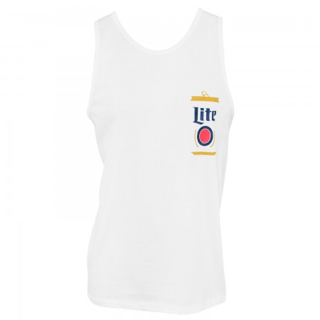 Miller Lite Small Can Men's White Tank Top
