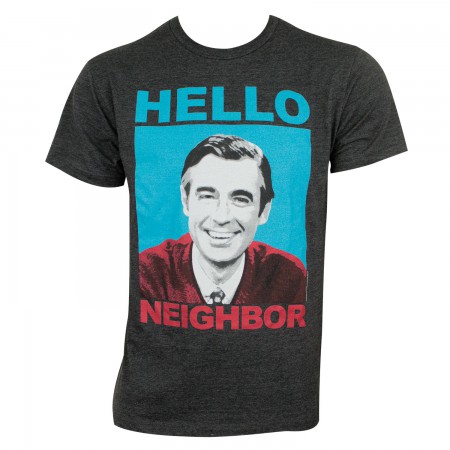 Mister Rogers Men's Gray Hello Neighbor T-Shirt