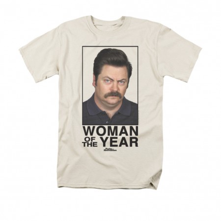 Parks & Recreation Woman Of The Year Cream T-Shirt