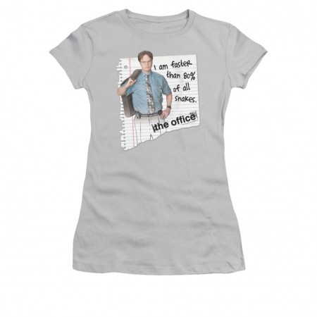 The Office Dwight Snakes Gray Juniors T-Shirt