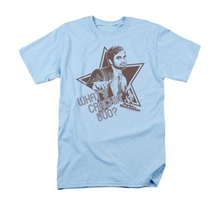 Parks & Recreation Men's Blue What's Crackin Boo T-Shirt