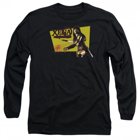 Xena Cut Up Black Long Sleeve T-Shirt