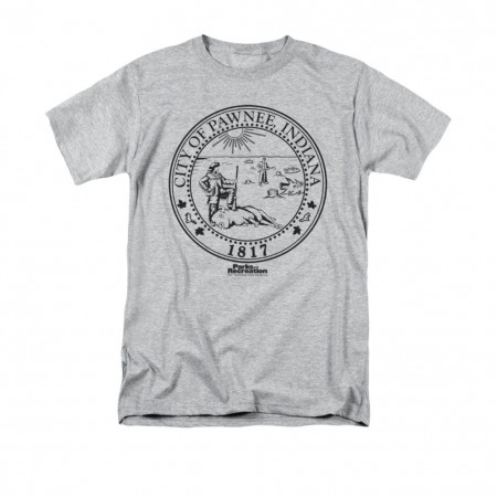Parks & Recreation Pawnee Seal Gray T-Shirt
