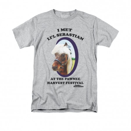 Parks & Recreation I Met Li'l Sebastian Gray T-Shirt