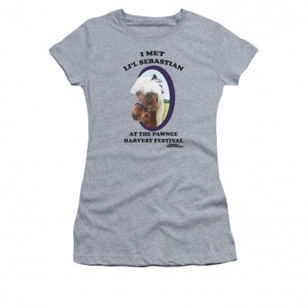 Parks And Recreation Met Li'l Sebastian Gray Juniors T-Shirt