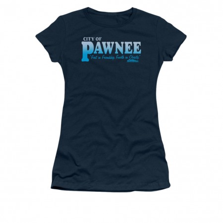 Parks & Recreation Juniors Blue City Of Pawnee T-Shirt