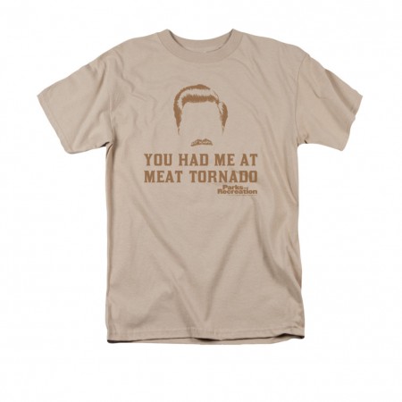 Parks & Recreation Meat Tornado Beige T-Shirt