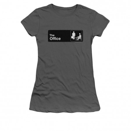 The Office Sign Logo Gray Juniors T-Shirt