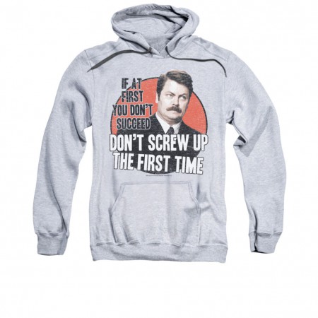 Parks And Recreation Don't Screw Up Gray Pullover Hoodie