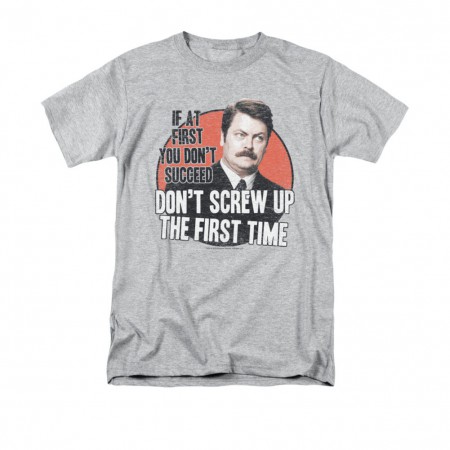 Parks And Recreation Men's Gray Don't Screw Up T-Shirt