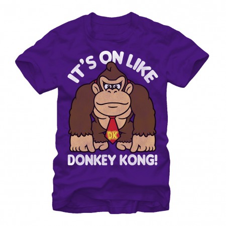 Donkey Kong On Like Donkey Kong Men's Purple T-Shirt