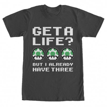Nintendo Mario Get A Life Mushrooms Tshirt