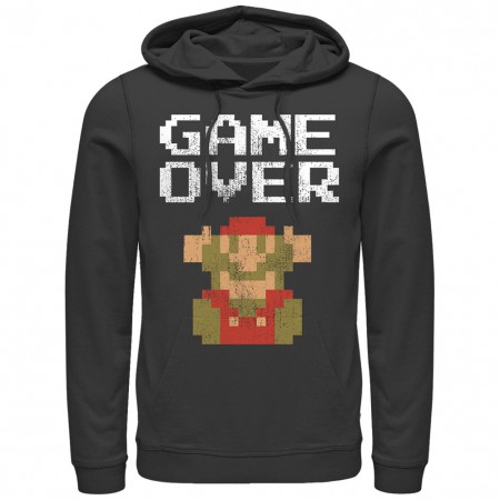 Nintendo Mario Game Over Black Pullover Hoodie