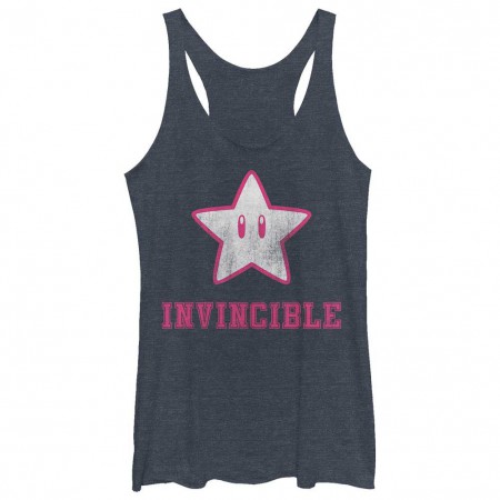 Nintendo Invincible Blue Juniors Tank Top