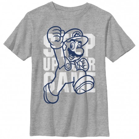 Nintendo Mario Training Gray Unisex Youth T-Shirt