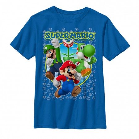 Super Mario Luigi Yoshi Youth Tshirt