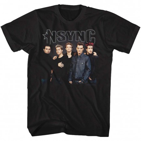 NSYNC Group Shot Men's Black T-Shirt