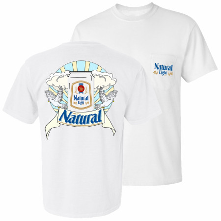 Natural Light Men's Navy Blue Neon Sign Naturdays T-Shirt