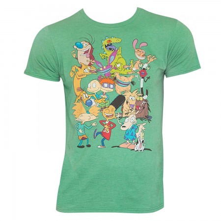 Nickelodeon Men's Green 90's Rewind T-Shirt