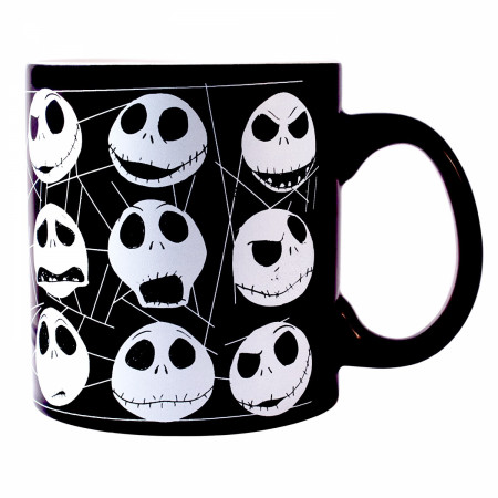 Nightmare Before Christmas Black Glow In The Dark Jack Mug