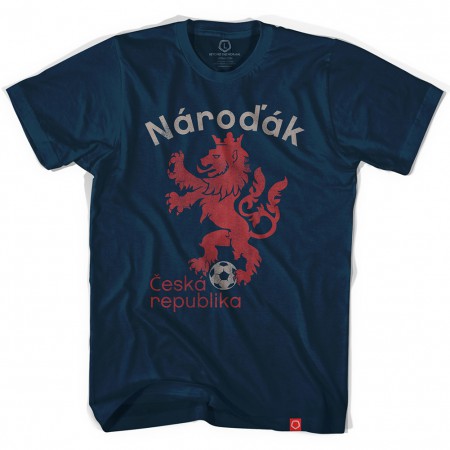 Blue Czech Republic Narodak Soccer Men's T-Shirt